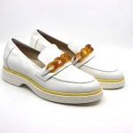 DL Sport mocassin wit leder 5695